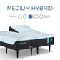 Tempur-Pedic LuxeBreeze 2.0 Medium Hybrid Flex Head King Mattress with 2 Twin XL Ergo ProSmart Adjustable Bases, , large