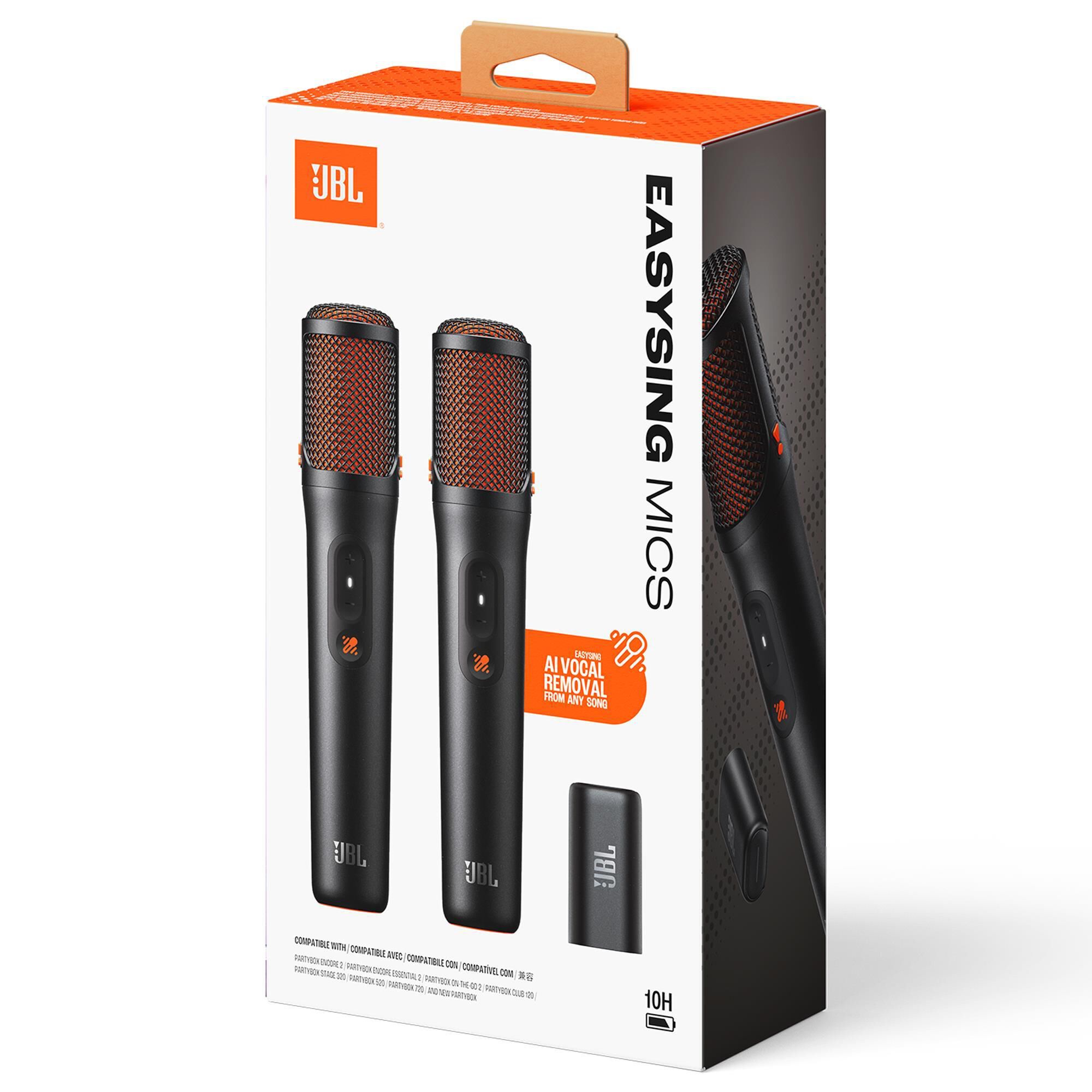 JBL EasySing Microphone in Black (Set of 2)