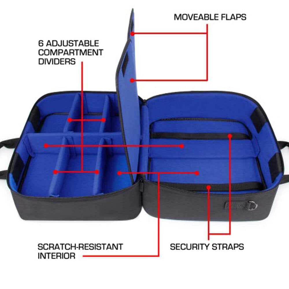USA Gear S Series Console Carrying Case for PlayStation 5 in Black and Blue, , large