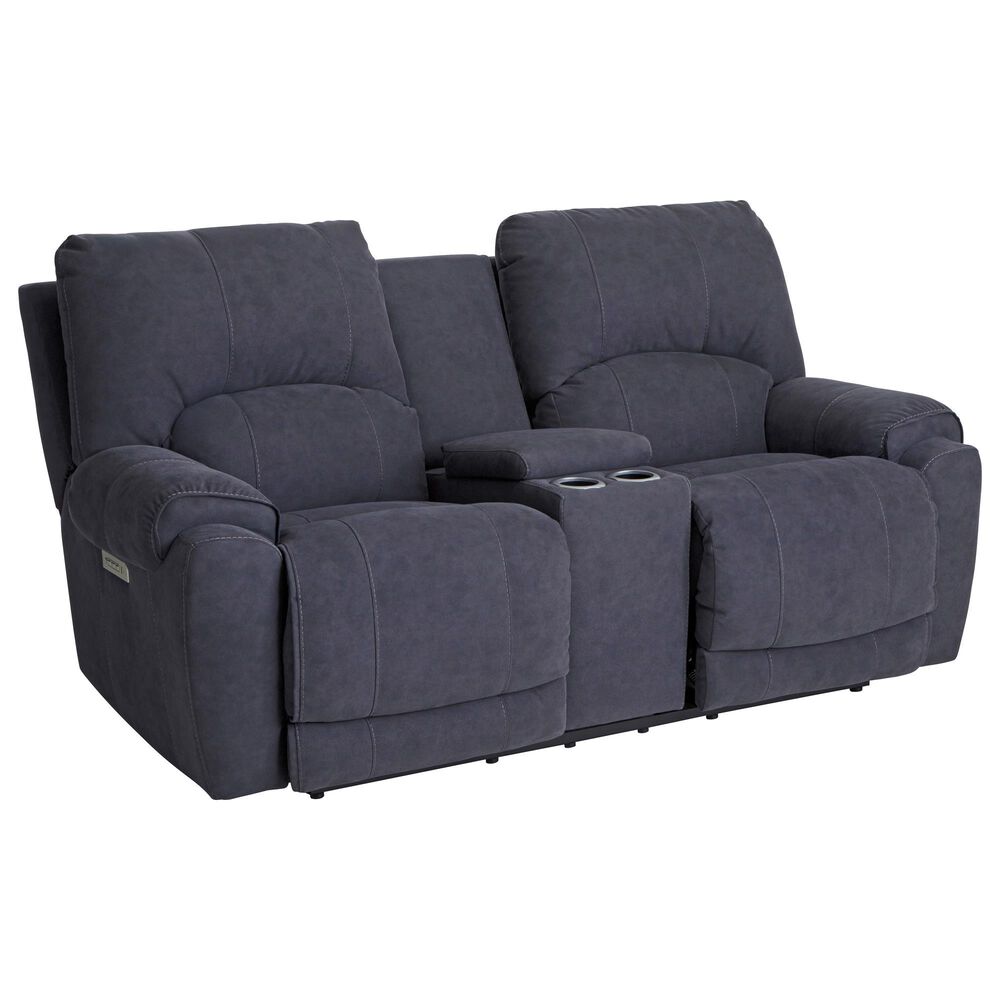 HomeStretch Showtime Power Reclining Loveseat in Graphite, , large