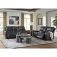 Ashley Glossmore Manual Reclining Loveseat in Black, , large