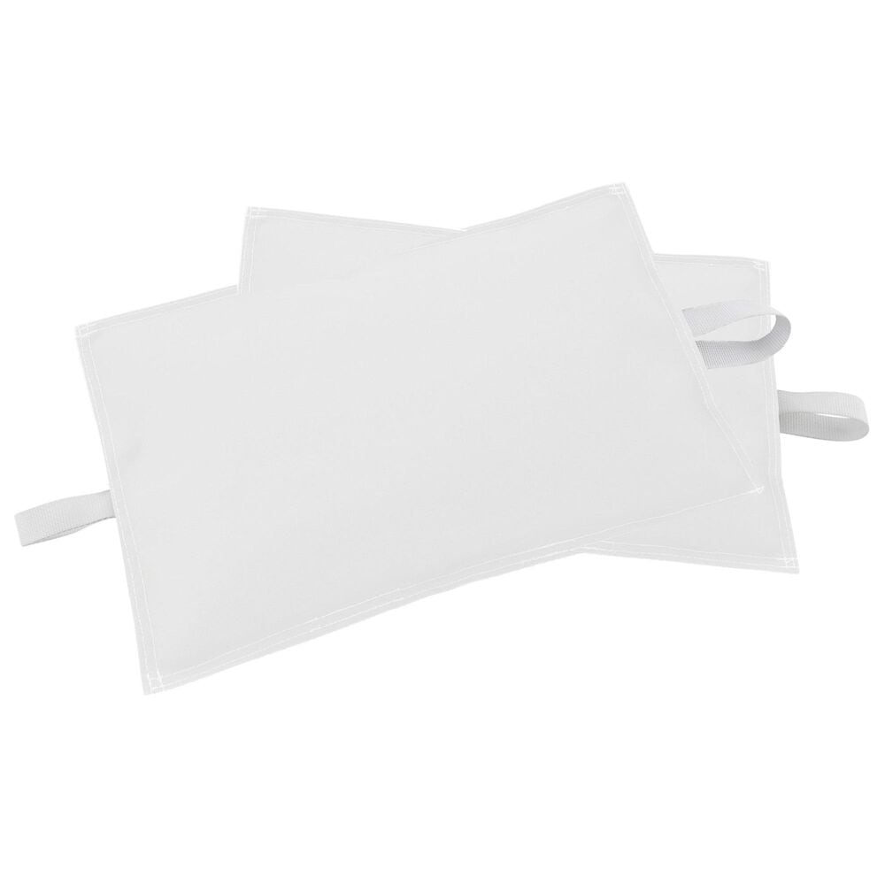 Floating Luxuries Kai 11.5" x 18.5" Lumbar Pillow in Arctic White (Set of 2), , large