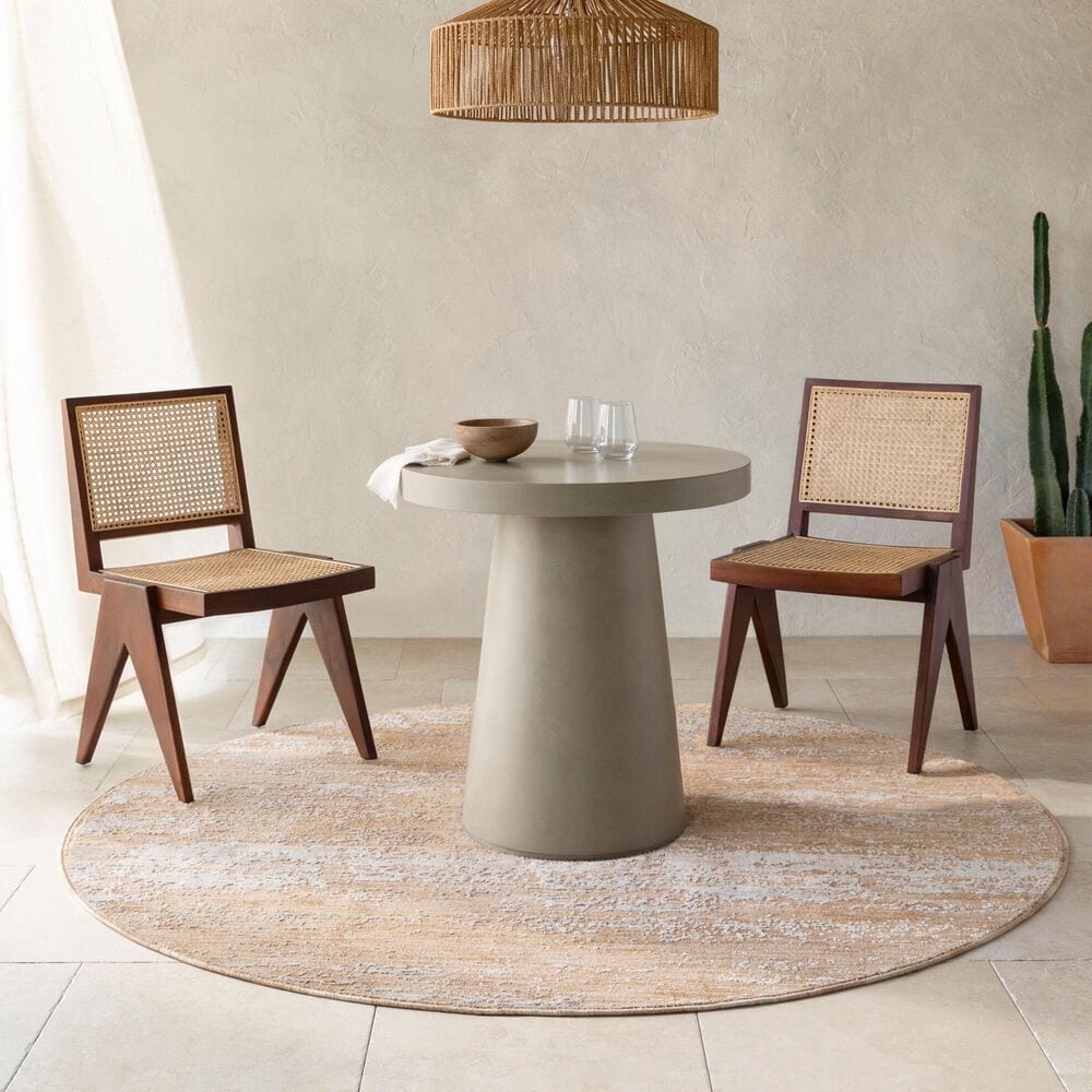 Surya Masterpiece MPC-2318 Medium Gray, Beige, Tan and Medium Brown 7&#39;10&quot; Round Area Rug, , large