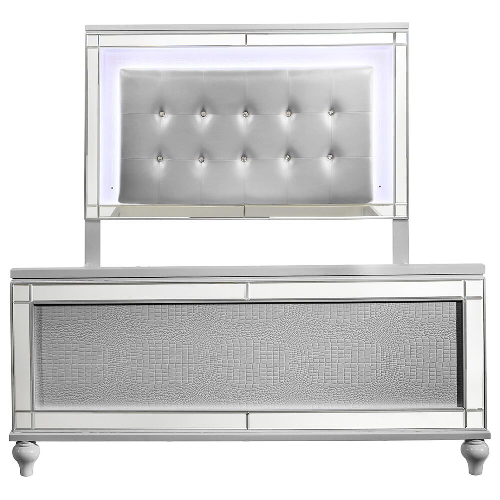 New Heritage Design Valentino Queen Bed in Silver, , large