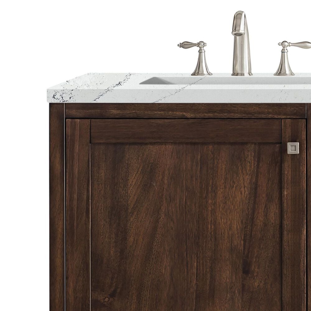 James Martin Vanities Addison 60&quot; Double Bathroom Vanity in Mid Century Acacia with 3 cm Ethereal Noctis Quartz Top and Rectangular Sinks, , large