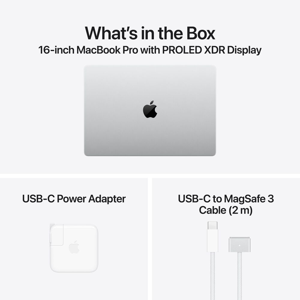 Apple MacBook Pro 16-inch with PROLED XDR display - M5 Max chip - 18-core CPU - 40-core GPU - 48GB - 2TB SSD - Silver (Latest Model) (Pre-Order), , large