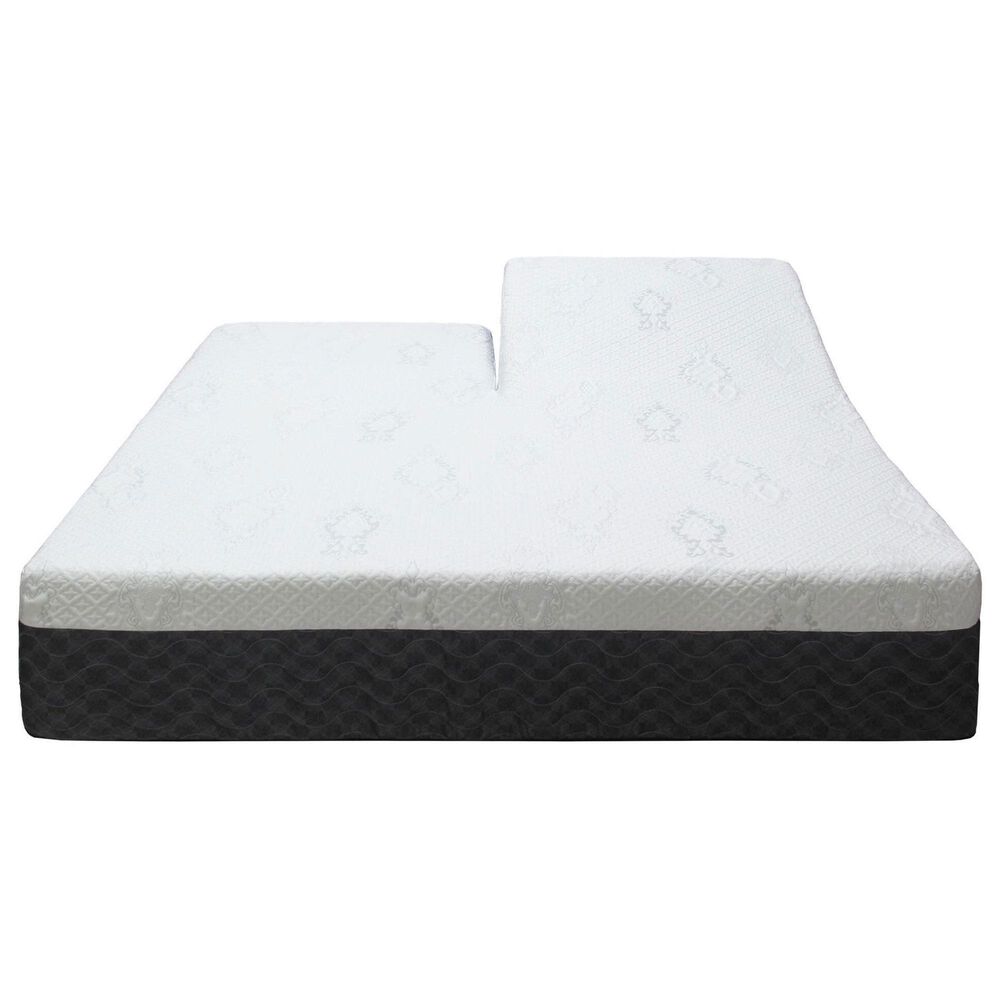 Sleeptronic Berkshire Regent Gel II Hybrid Firm Flex Head Queen Mattress with Rize Flex Head Queen Adjustable Base, , large