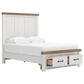 Ashley Savonport 4 Piece Full Storage Bedroom Set in White and Brown, , large