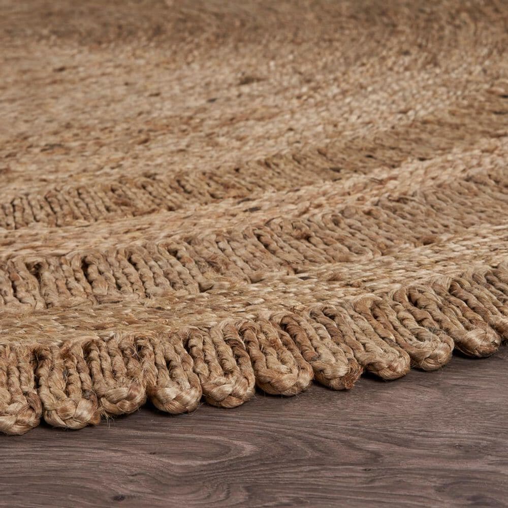 L&amp;R Resources Natural Jute  6&#39; Round Gray Area Rug, , large