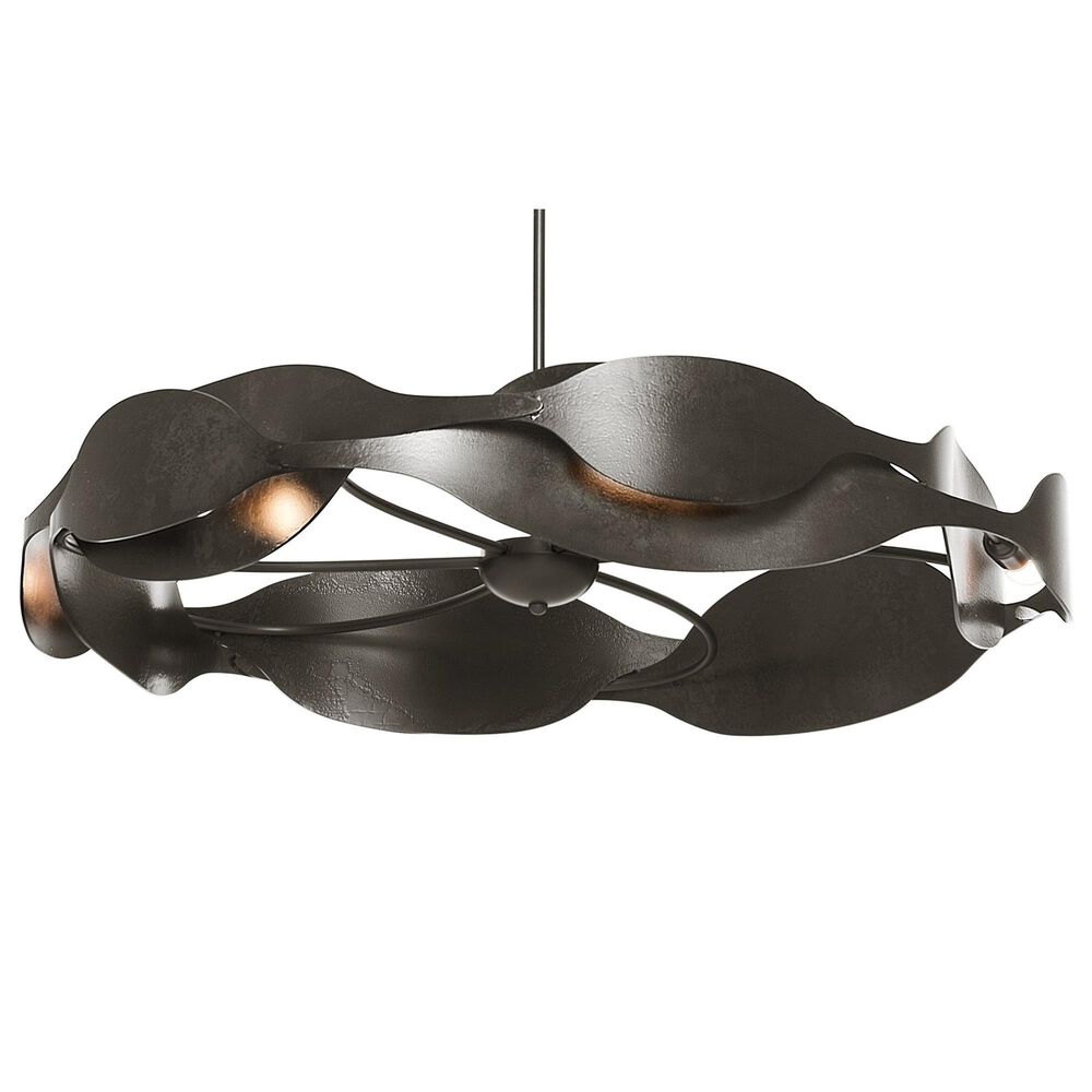 Hand Crafted Iron Lamps Waves 6-Light Pendant in Oil Rubbed Bronze, , large