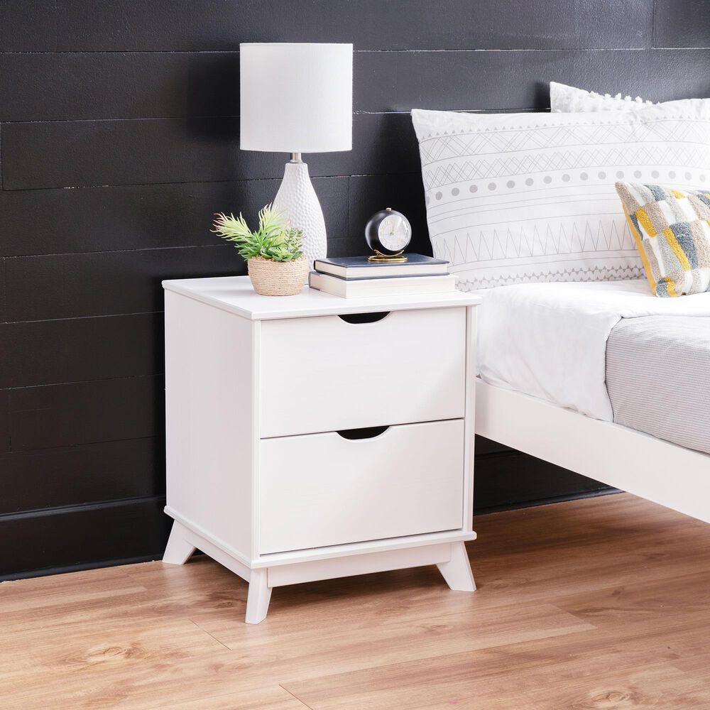 Linon Home Decor Polly 2-Drawer Nightstand in White, , large
