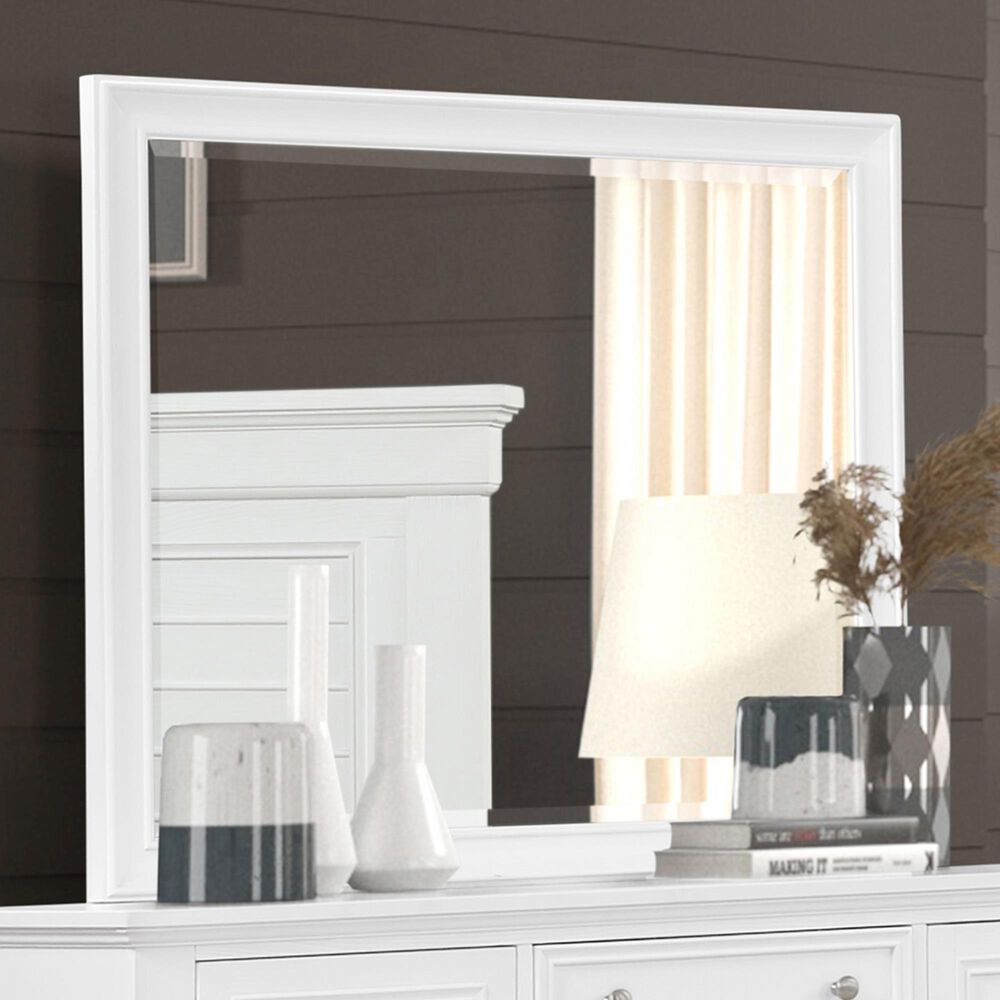 New Heritage Jamestown Landscape Mirror in White, , large