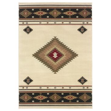 Oriental Weavers Hudson Southwestern Beige 7"8" x 10"10" Area Rug, , large
