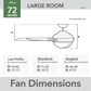 Hunter Gravity 72" Ceiling Fan with LED Light in Matte Silver, , large