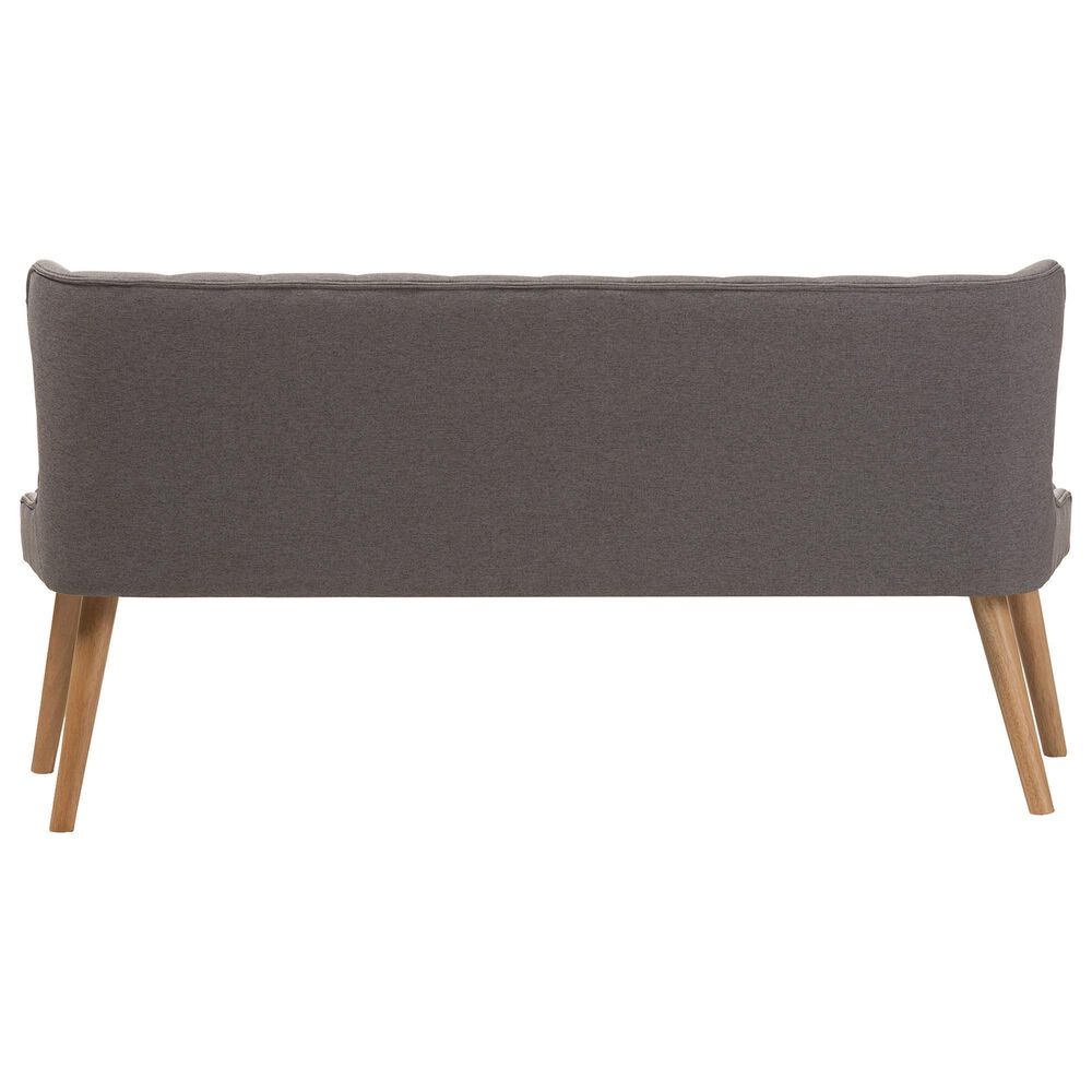 Baxton Studio Melody Stationary 3-Seater Settee Bench in Grey, , large