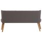 Baxton Studio Melody Stationary 3-Seater Settee Bench in Grey, , large