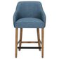 Valor Living Paloma 26" Counter Stool with Navy Upholstery in Medium Oak, , large