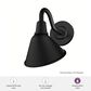 Hunter Cassius 1-Light Outdoor Small Wall Light in Matte Black, , large