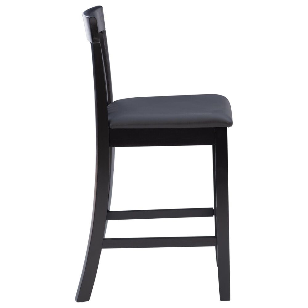 Linon Home Decor Torino Craftsman Counter Stool in Black, , large
