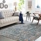 Surya Mirabel 6"7" x 9"6" Navy, Denim, Cream, Brown, Saffron, Taupe and Gray Area Rug, , large