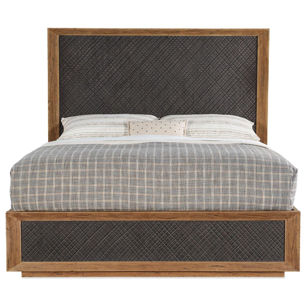 Hooker Furniture Big Sky King Panel Bed in Vintage Natural and Charcoal, , large