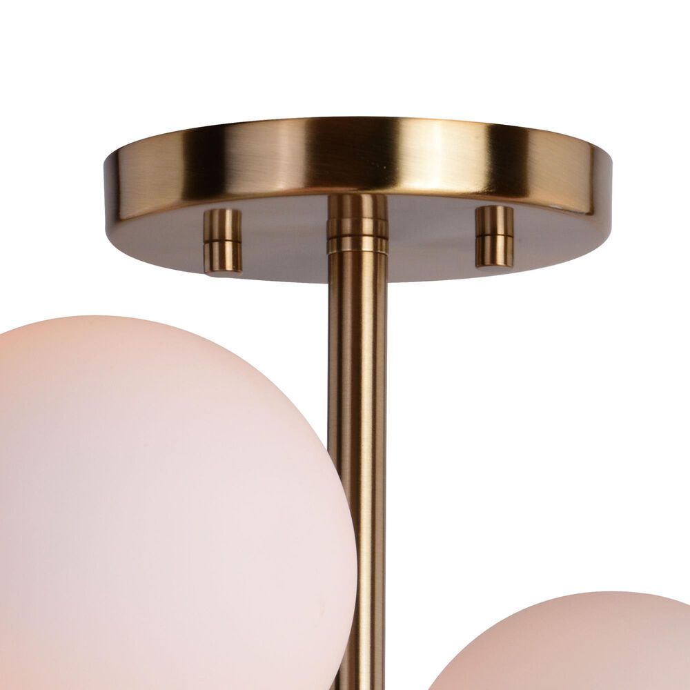 Vaxcel Orbit 4-Light Semi Flush Mount in Muted Brass, , large