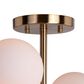 Vaxcel Orbit 4-Light Semi Flush Mount in Muted Brass, , large