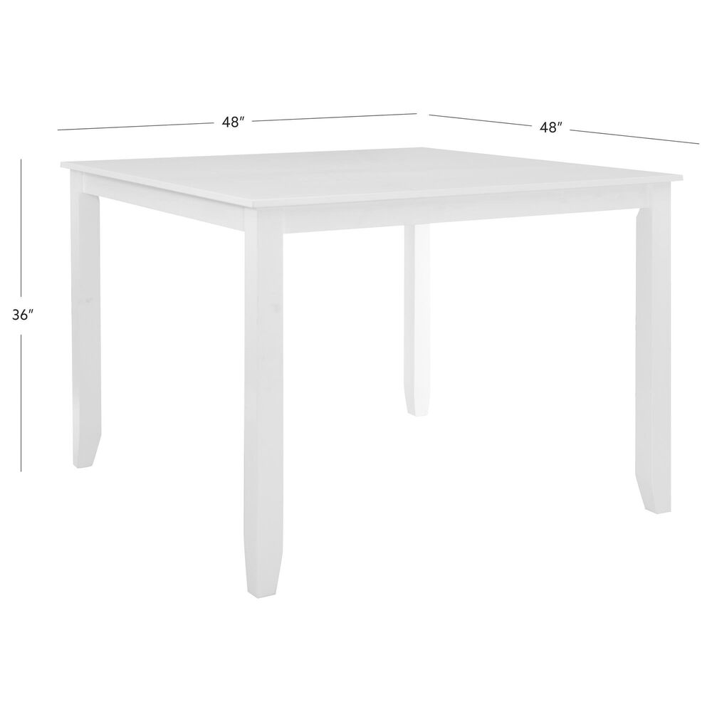 Linon Home Decor Mayfair Counter Height Table in White - Table Only, , large