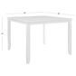 Linon Home Decor Mayfair Counter Height Table in White - Table Only, , large