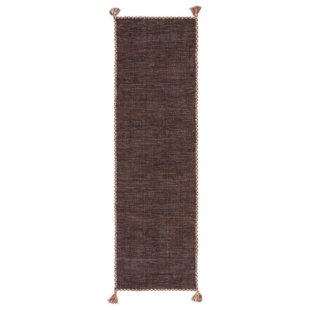 Safavieh Montauk 2"3" x 8" Brown and Black Runner, , large
