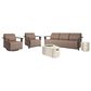 Ebel Outdoor Furniture Tahoe and Corte 5-Piece Fire Pit Conversation Set in Shell, Cocoa and Hazel, , large