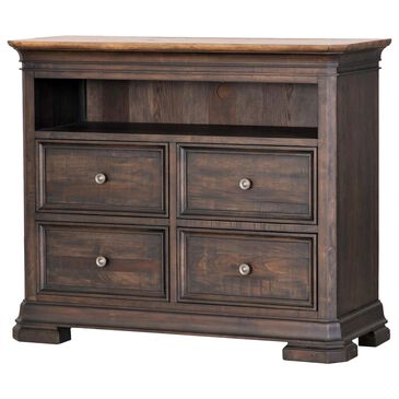Napa Furniture Design Grand Louie 4 Drawer Media Chest in Ebony and Wheat, , large