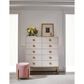 Furniture Worldwide Love Joy Bliss Peony 10 Drawer Chest in Alabaster and Soft Gold, , large