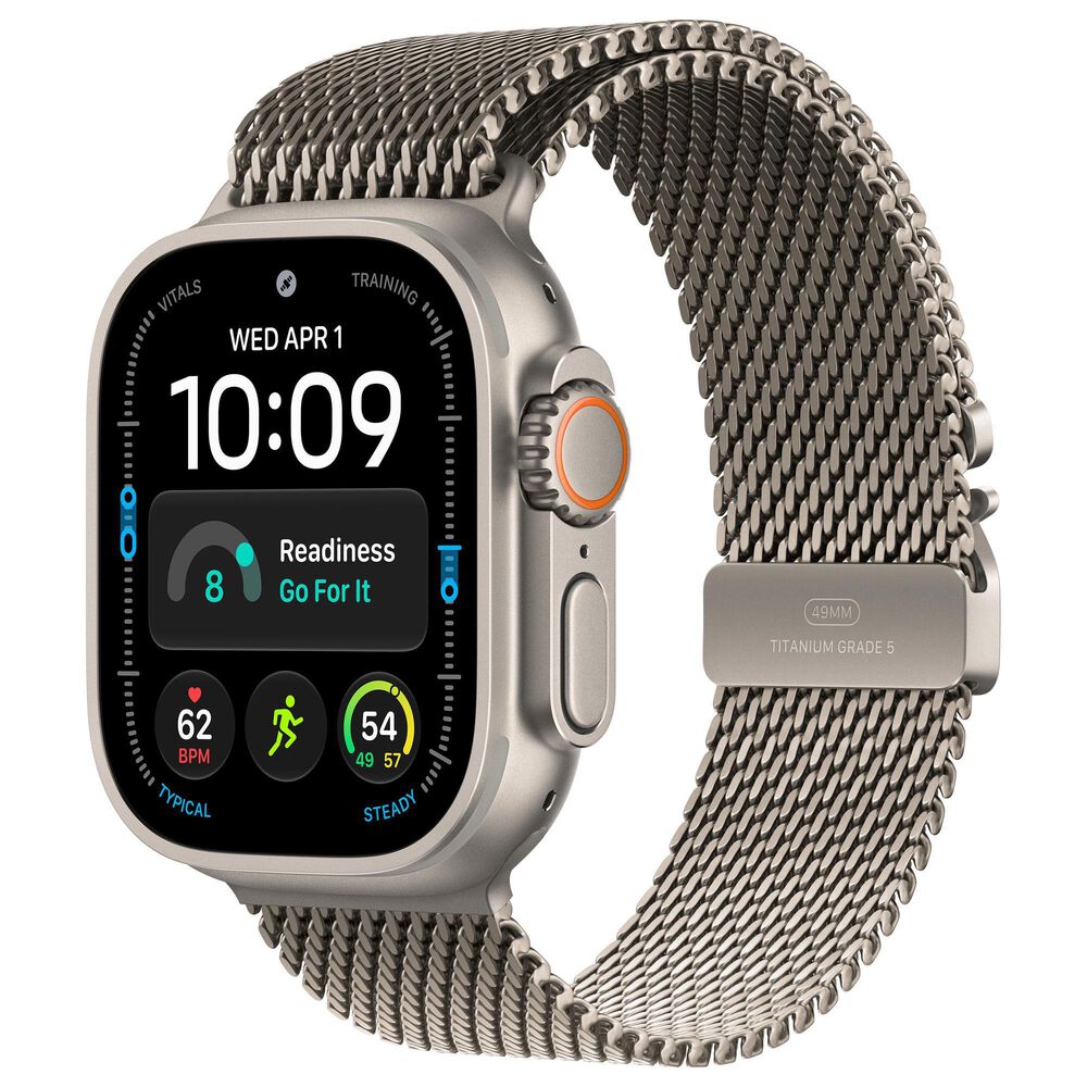Apple Watch Ultra 4 (GPS + Cellular) 49mm Natural Titanium Case with Natural Titanium Milanese Loop - L, , large