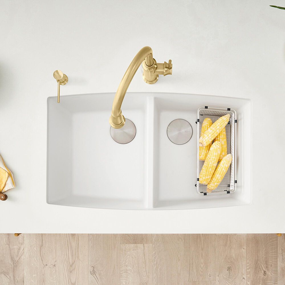 Blanco Performa 33&quot; Equal Double Bowl Kitchen Sink in White, , large