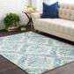 Surya Harput Navy, Ivory, Medium Gray and Teal 5"3" x 7"3" Area Rug, , large