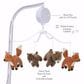 Lambs & Ivy Sleepytime Bear Musical Baby Crib Mobile Soother Toy in Rust and Brown, , large