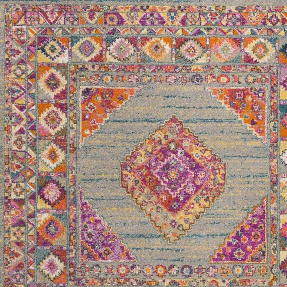 Safavieh Madison MAD133G 4&#39; x 6&#39; Light Grey and Fuchsia Area Rug, , large