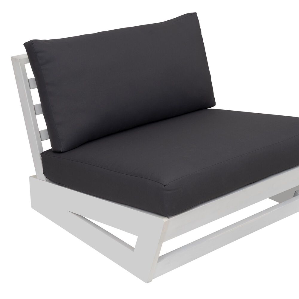 Linon Home Decor Silbury Patio Armless Chair in Grey, , large