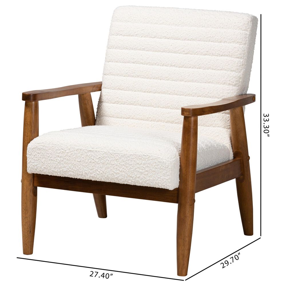 Baxton Studio Stratton Arm Chair in Cream, , large