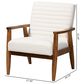 Baxton Studio Stratton Arm Chair in Cream, , large
