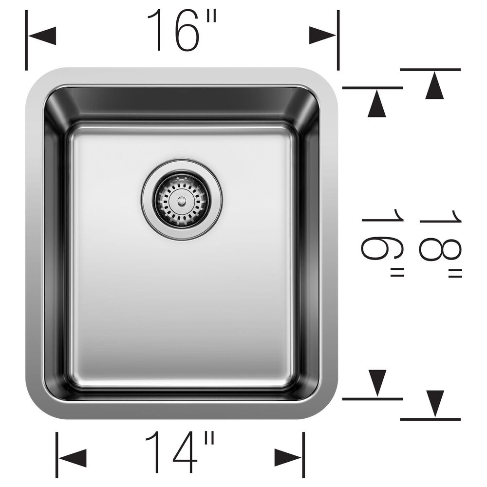 Blanco Formera Bar Sink in Stainless Steel, , large