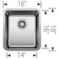 Blanco Formera Bar Sink in Stainless Steel, , large