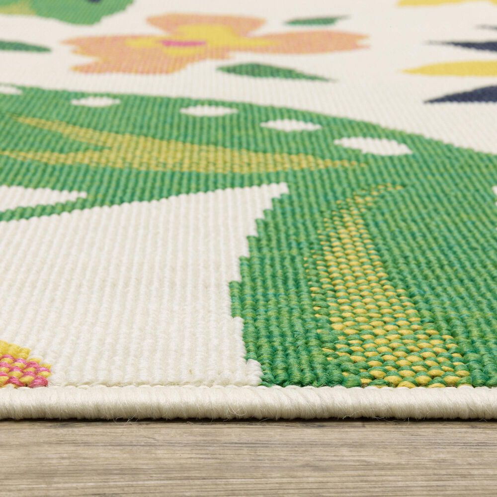 Oriental Weavers Havana HAV02 Ivory and Multicolor 6'7" x 9'2" Indoor/Outdoor Area Rug, , large