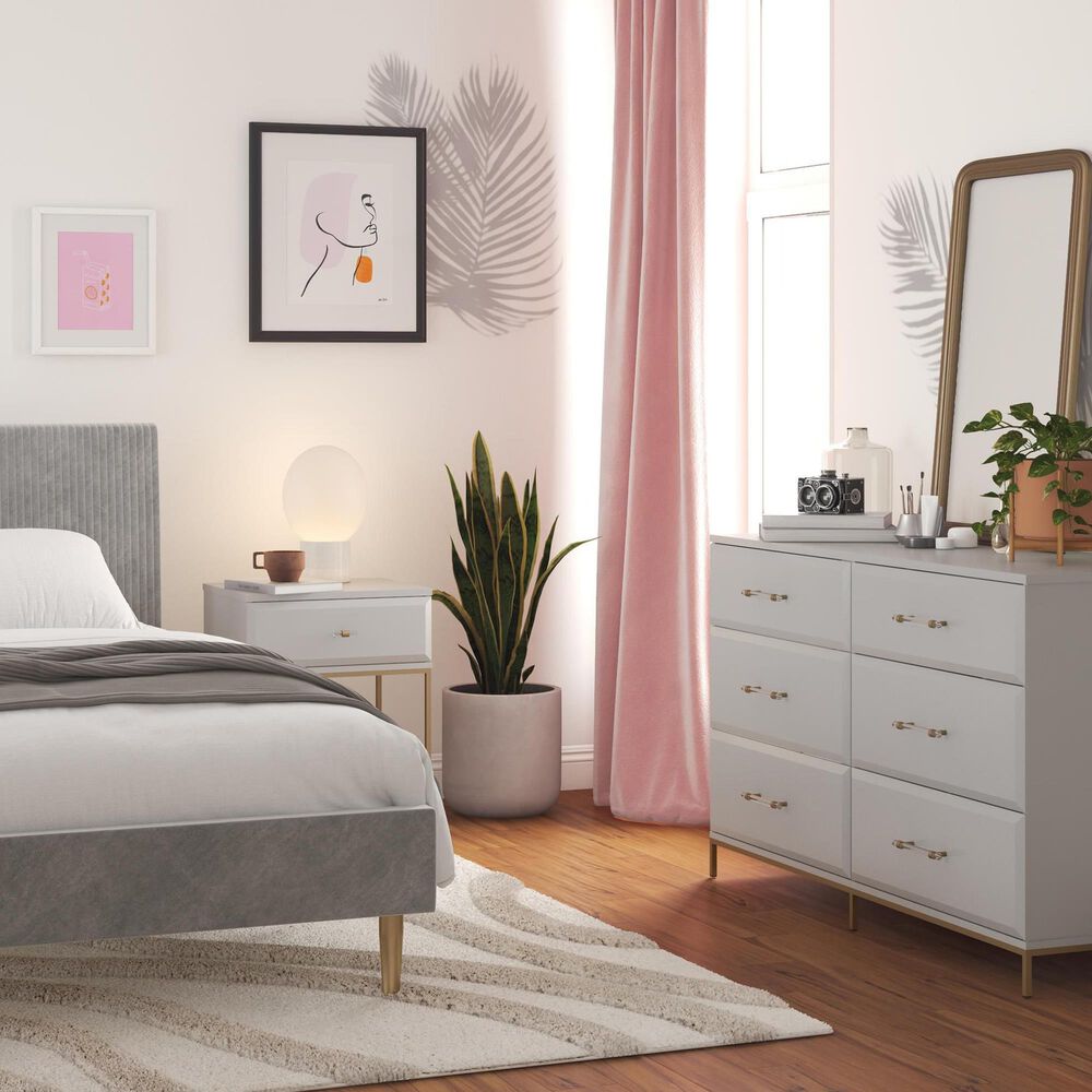 DHP Effie 6Drawer Dresser in Gray NFM