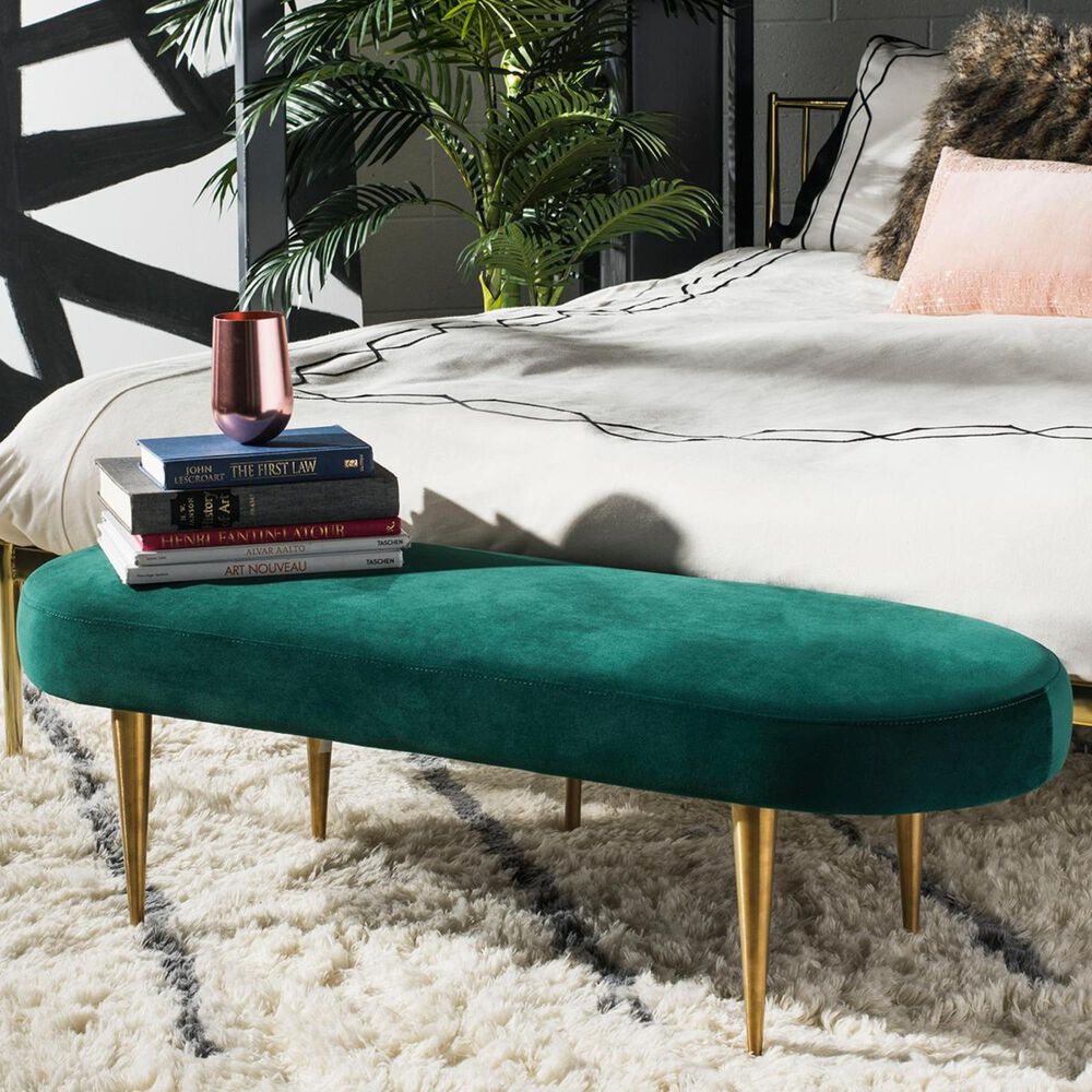 Safavieh Corinne Bench in Emerald, , large