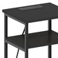 HOMLUX 22.7" 3-Tier End Table in Americano and Black, , large
