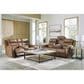 Ashley Knightington Power Reclining Loveseat with Audio Seating in Caramel, , large