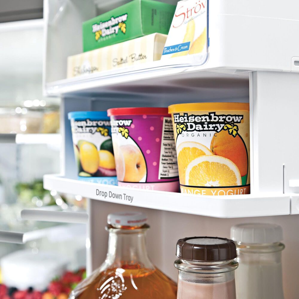 GE Profile 22.1 Cu. Ft. French-Door Refrigerator with Hands-Free AutoFil in Fingerprint Resistant Stainless Steel, , large