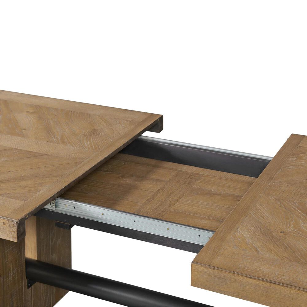 Hawthorne Furniture Landmark 42 X 76-96&quot; Trestle Table and 6 Chairs in Weathered Oak, , large
